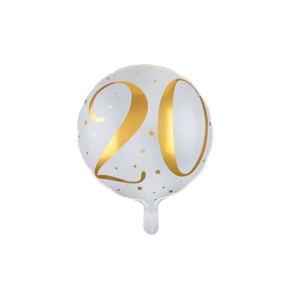 24 Serviettes de table pour anniversaire 20 ans en doré or