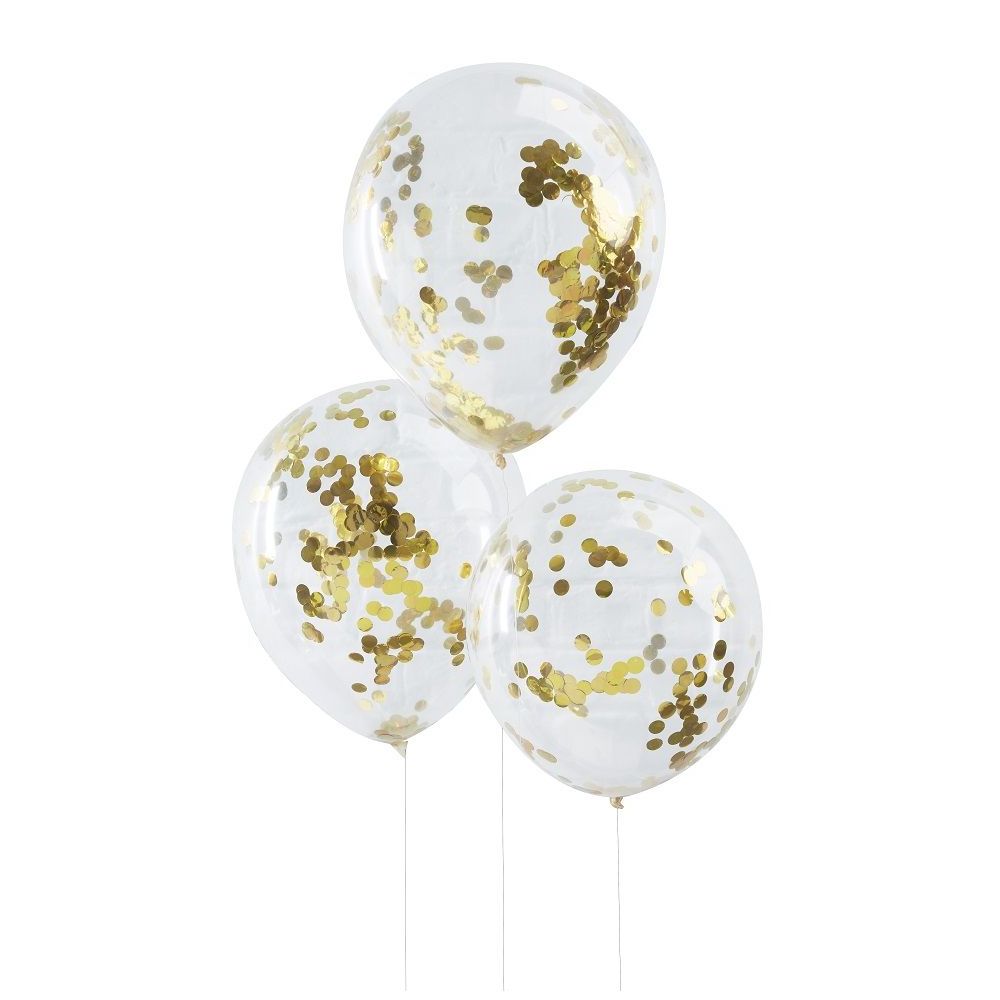 Ballon d'anniversaire doré, 60 pièces De confettis d'or Ballons d