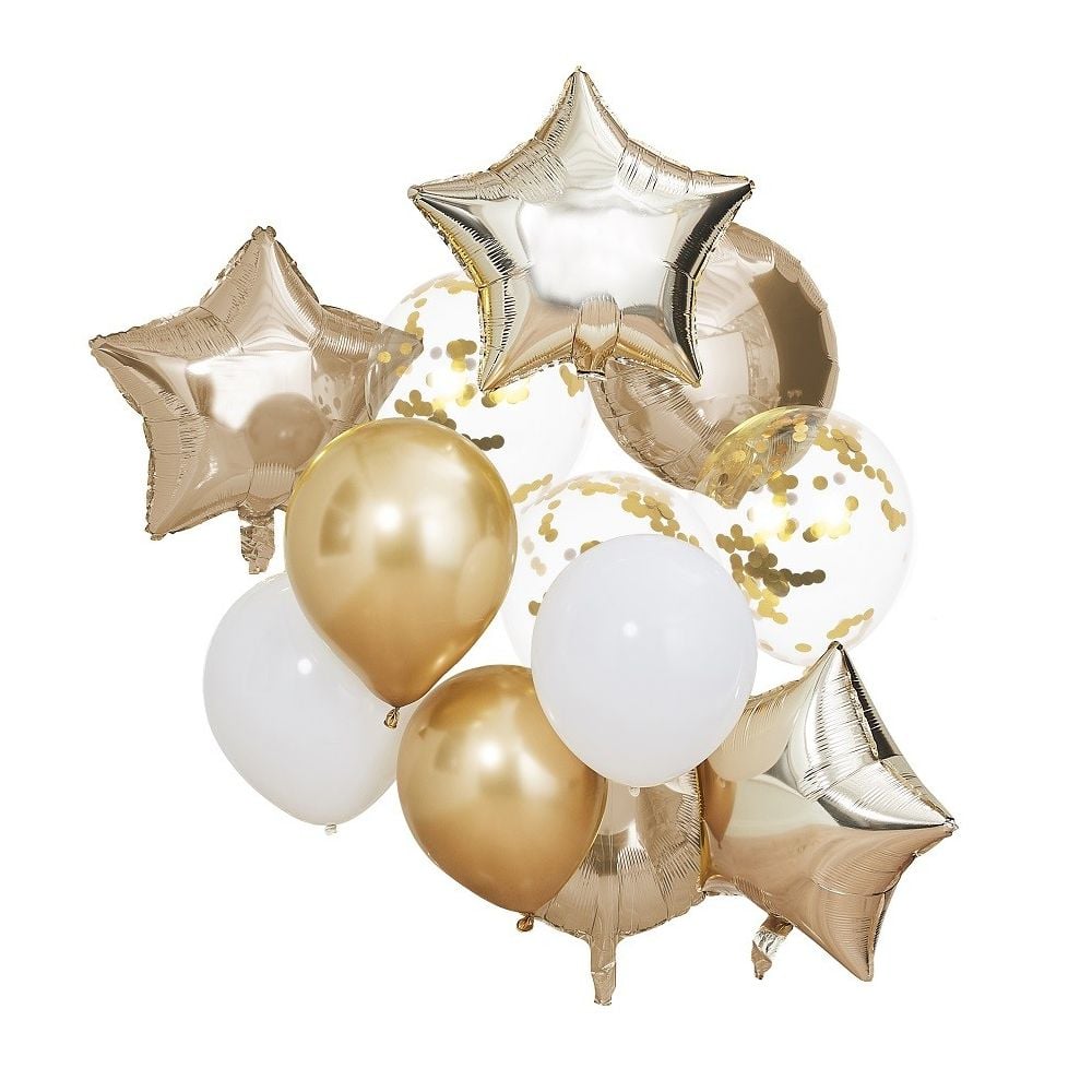 DekoRex Ballon gonflable doré 100 cm Décoration d'anniversaire de