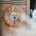 Patère lions en raphia - bois/raphia, Linge de maison et décoration