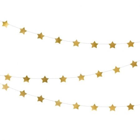 Étoiles scintillantes dorées flottantes avec option guirlande lumine –  Floating Pearls