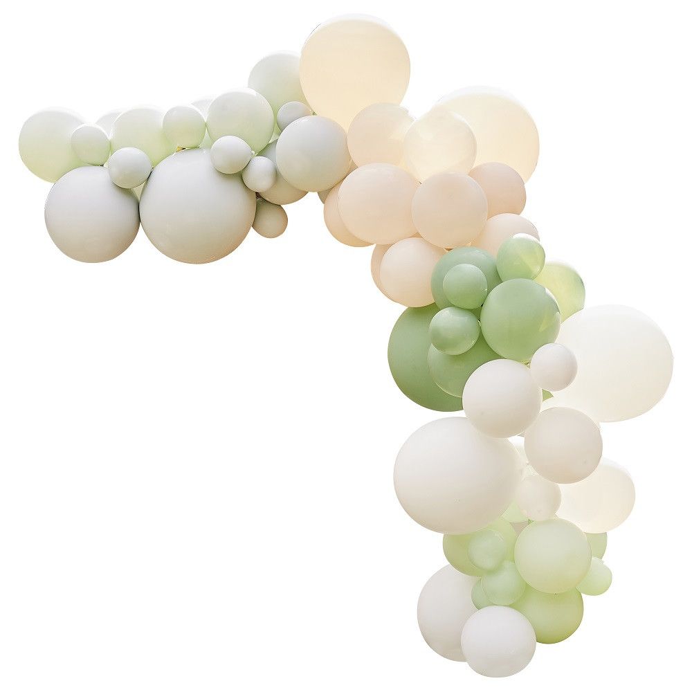 Kit d'arche de ballons vert sauge et or de 108 pièces, guirlande de ballons  vert haricot rétro, blancs, vert olive foncé, avec confettis et feuilles de  palmier, pour décoration d'anniversaire, fête prénatale