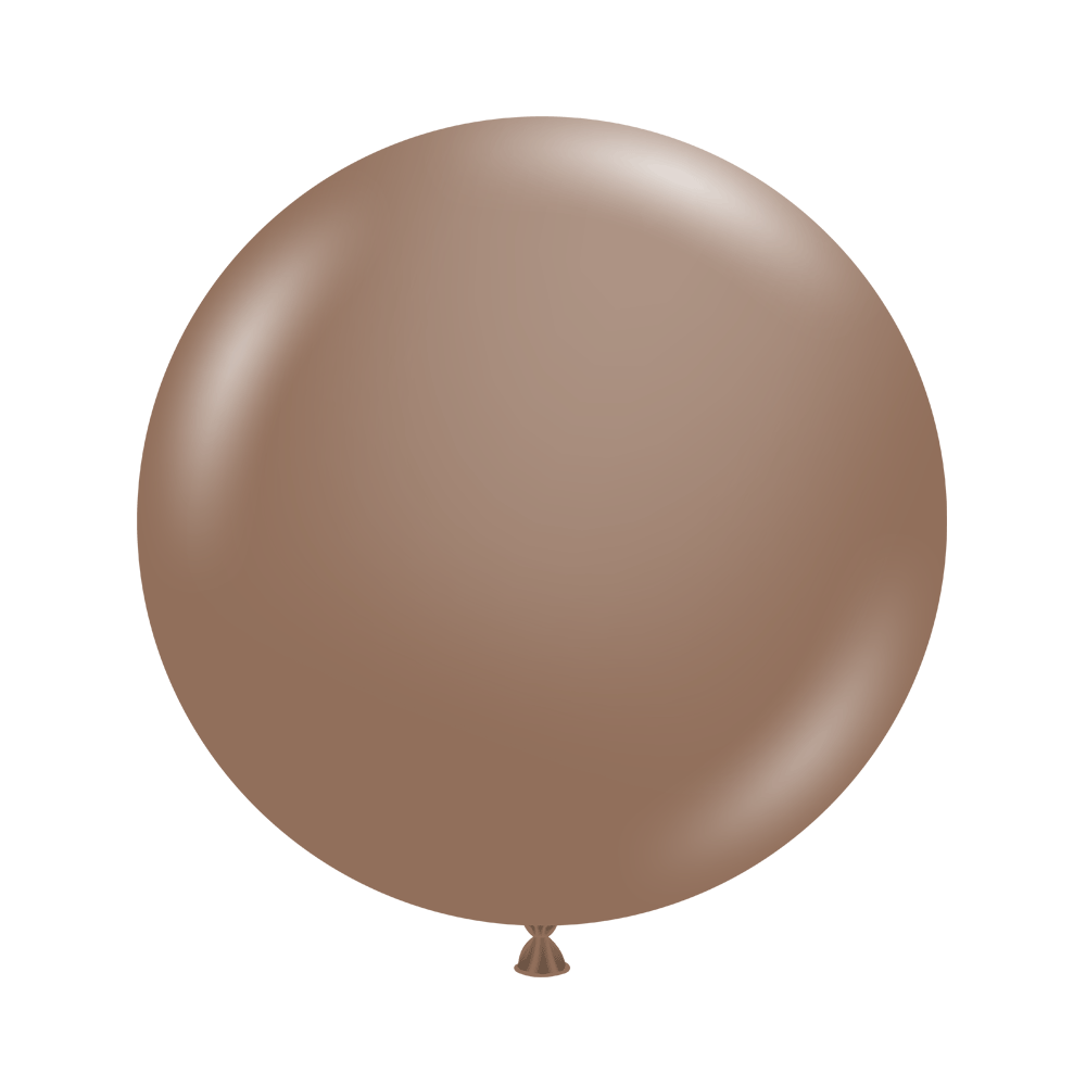 5 ballons en latex "chocolat" - 45 cm