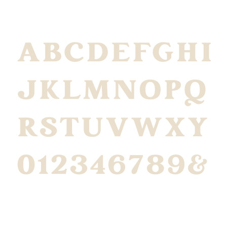 Lettre P en bois à décorer - 40 cm - Collection Alphabet serif
