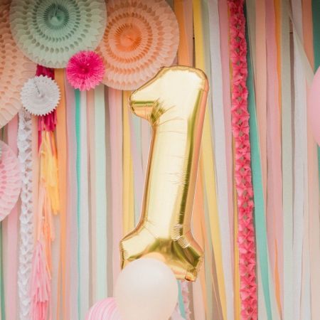 Ballons en latex 60 ans avec confettis, Anniversaire Doré – Party Expert