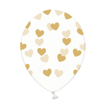 cœur en forme de d'or ballon isolé sur transparent Contexte ,doré l'amour  ballon ,génératif ai 27928259 PNG